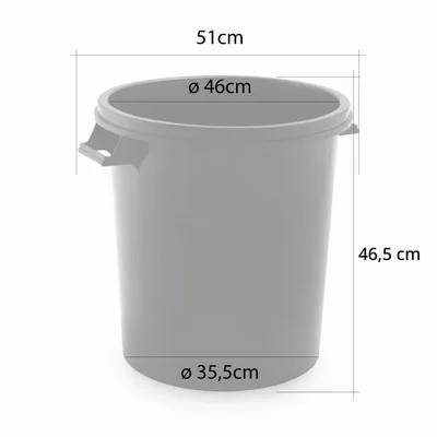 SP Berner Cubo de basura 50L con asas - 1 unidad – foto 2