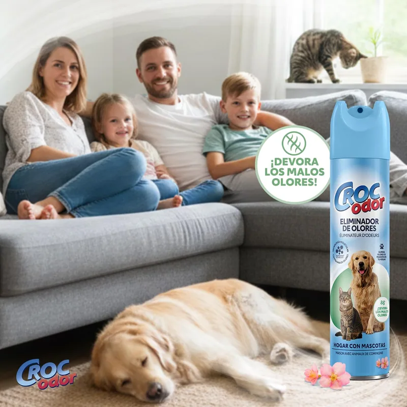 Croc Odor Spray Eliminador de Olores para Mascotas 300 ml - pack de 6 unidades