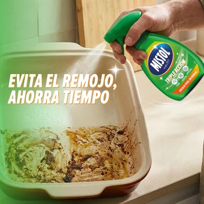 Mistol Triple Acción Desengrasante Cocina 500 ml - pack de 8 unidades – foto 1
