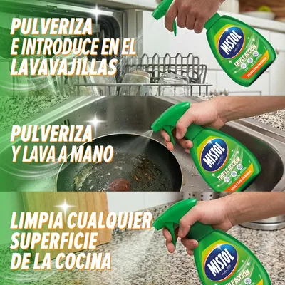 Mistol Triple Acción Desengrasante Cocina 500 ml - pack de 8 unidades – foto 3