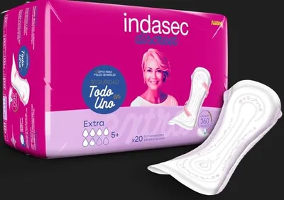 Indasec Discreet Extra 20 compresas - pack de 8 unidades – foto 3