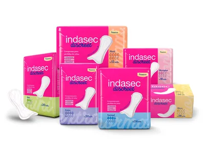 Indasec Discreet Extra 20 compresas - pack de 8 unidades – foto 4