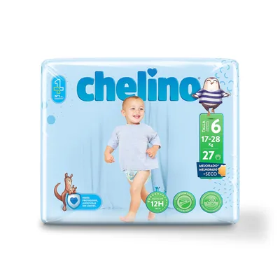 Chelino Unisex Junior pañal infantil talla 6 27 pañales (pack de 6)