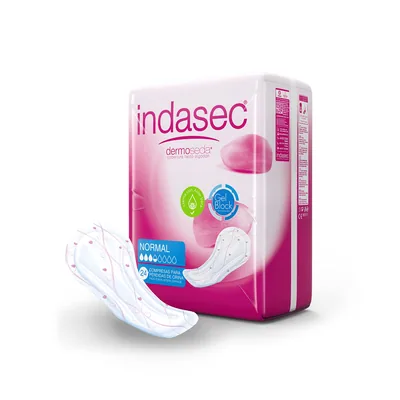 Indasec Dermoseda normal 24 compresas - pack de 6 unidades – foto 3
