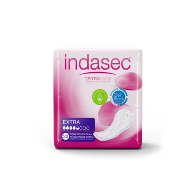 Indasec Dermoseda compresa incontinencia extra aloe vera 20 compresas - pack de 6 unidades – foto 3