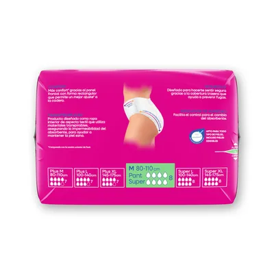 Indasec Discreet Pant Super talla media, 10 pants 100 ml - pack de 4 unidades – foto 3