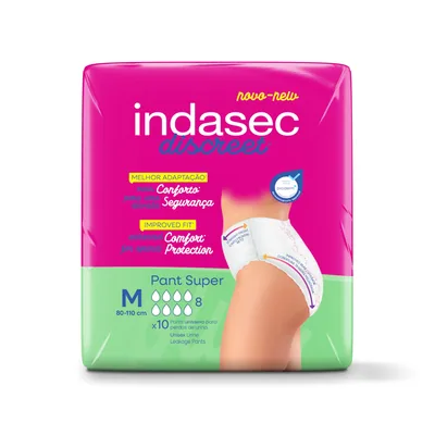 Indasec Discreet Pant Super talla media, 10 pants 100 ml - pack de 4 unidades – foto 6