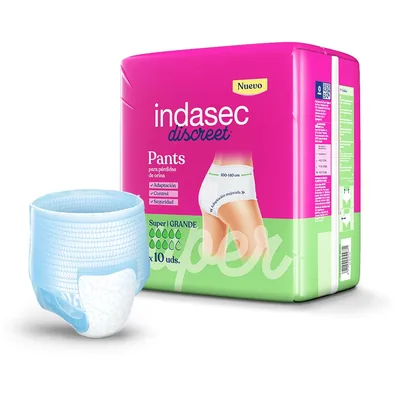 Indasec Discreet Pant Super talla grande, 10 pants - pack de 4 unidades – foto 3