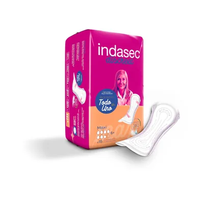 Indasec Discreet Maxi 15 compresas (pack de 6)