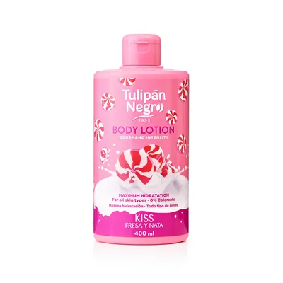 Tulipan Negro Loción Corporal Fresa y Nata 400 ml (pack de 6)