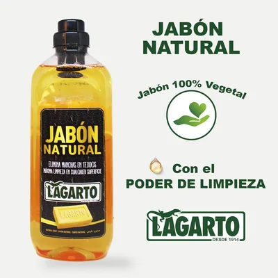 Lagarto Jabón Natural Líquido 1000 ml - pack de 12 unidades – foto 4