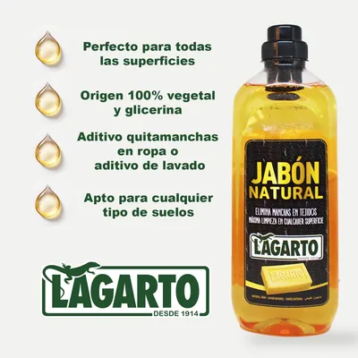Lagarto Jabón Natural Líquido 1000 ml - pack de 12 unidades – foto 5