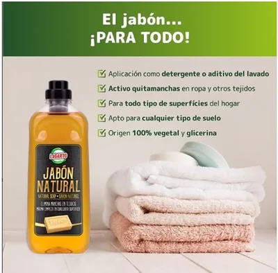 Lagarto Jabón Natural Líquido 1000 ml - pack de 12 unidades – foto 2