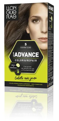 Llongueras Color Advance Tinte Pelo Mujer Tono 5 Castaño Claro 100 ml - pack de 3 unidades – foto 2