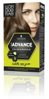Llongueras Color Advance Tinte Pelo Mujer Tono 6 Rubio Oscuro 125 ml - pack de 3 unidades – foto 2