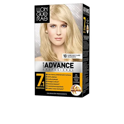 Llongueras Color Advance Tinte Tono 10 Rubio Muy Claro Aclarante 50 ml (pack de 3)