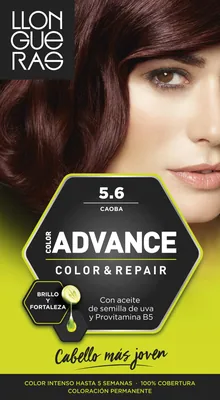Llongueras Color Advance Tinte Pelo Mujer Tono 5.6 Caoba (pack de 3)