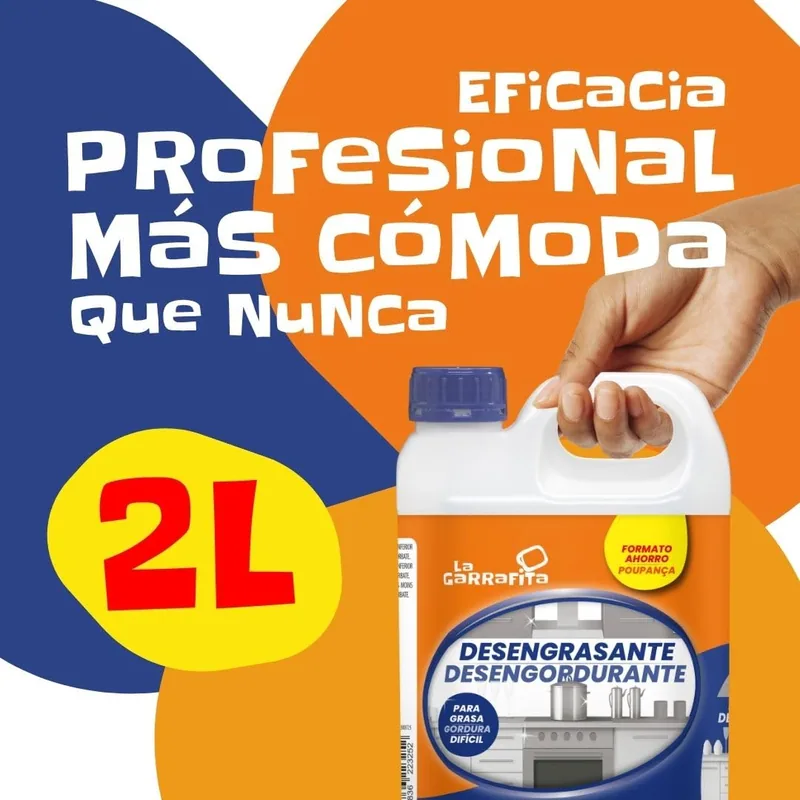 La Garrafita Desengrasante Aroma Limón 2 litros - pack de 4 unidades