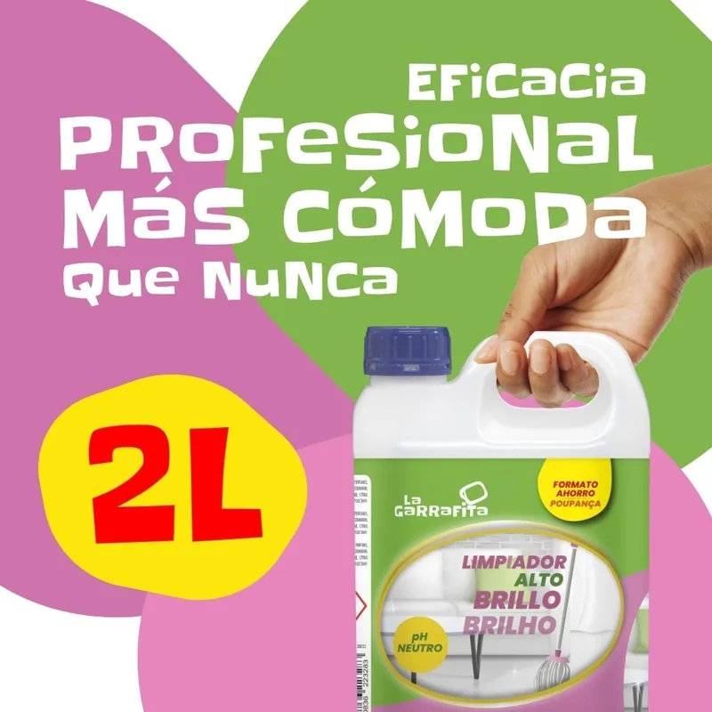 La Garrafita Limpiador Alto Brillo 2 litros - pack de 4 unidades