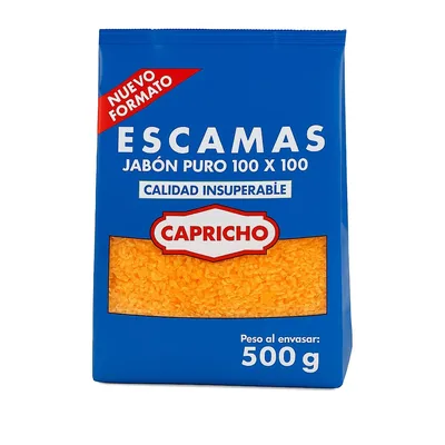 Capricho Escamas de Jabón Natural 100% Puro 500 g (pack de 10)