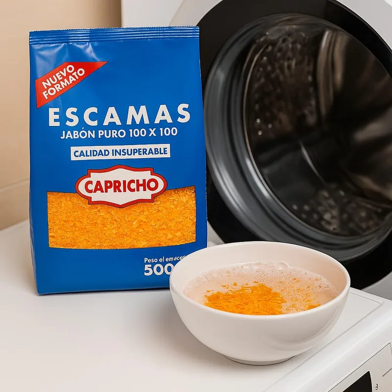 Capricho Escamas de Jabón Natural 100% Puro 500 g - pack de 10 unidades