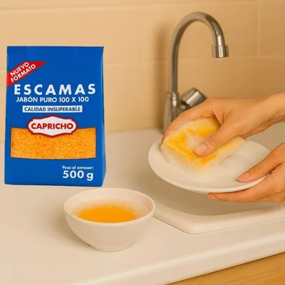 Capricho Escamas de Jabón Natural 100% Puro 500 g - pack de 10 unidades – foto 3