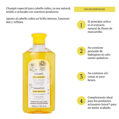 Intea Camomila Champú Reflejos Dorados 250 ml - pack de 3 unidades – foto 7