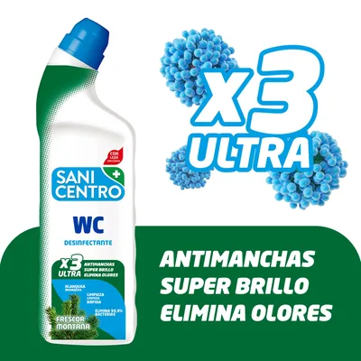 Sanicentro Gel WC Desinfectante Frescor Montaña 1 L - pack de 12 unidades – foto 3