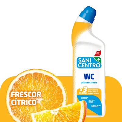 Sanicentro Gel WC Desinfectante Frescor Cítrico 1 L - pack de 12 unidades – foto 3