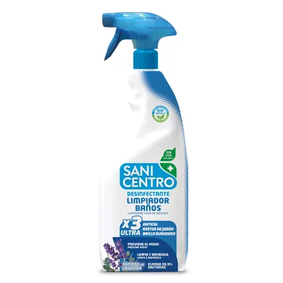 Sanicentro Limpiador de Baños Desinfectante Campos de Lavanda 750 ml (pack de 12)
