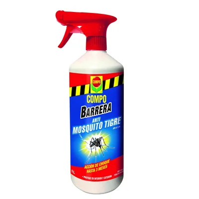 Compo barrera de insectos insecticida para mosquito tigre 1 L (pack de 12)