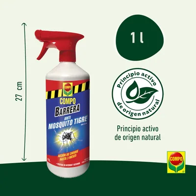 Compo Barrera de insectos insecticida para mosquito tigre 1 L - pack de 12 unidades – foto 2
