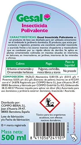 Gesal Insecticida polivalente pulverizador 500 ml - pack de 6 unidades