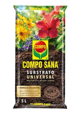Compo Sana sustrato universal para macetas con abono 12 semanas 5 L (pack de 10)