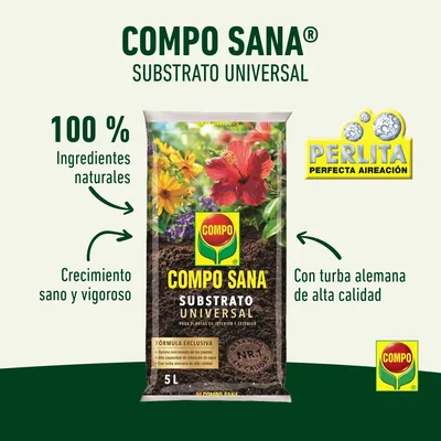 Compo Sana sustrato universal para macetas con abono 12 semanas 5 L - pack de 10 unidades – foto 3