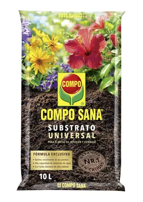 Compo Sana sustrato universal con abono 6-8 semanas 10 L (pack de 9)