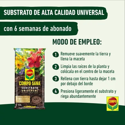 Compo Sana sustrato universal con abono 6-8 semanas 10 L - pack de 9 unidades – foto 7