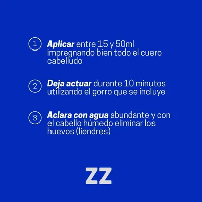 ZZ Antipiojos Loción Capilar para Eliminación de Piojos y Liendres 100 ml - pack de 2 unidades – foto 3