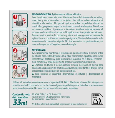 Kill-Paff Antimosquitos Eléctrico 33 ml - pack de 4 unidades – foto 6