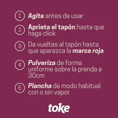 TOKE Apresto Instantáneo| Elimina las Arrugas| Deja un Suave Perfume| 500 ml - pack de 3 unidades – foto 3