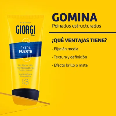 Giorgi Line Gel Fijador Extra Fuerte 48H Gomina Fijación 3 170 ml - pack de 4 unidades – foto 5