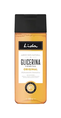 Lida Gel de Ducha y Baño Glicerina 100% Natural 600 ml (pack de 3)