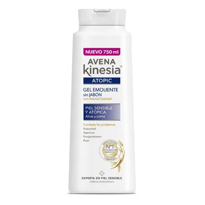 Avena Kinesia Avena Topic Gel Emoliente sin Jabón 750 Ml (pack de 4)