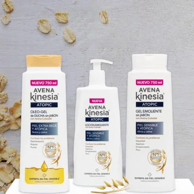 Avena Kinesia Avena Topic Gel Emoliente sin Jabón 750 Ml - pack de 4 unidades – foto 1