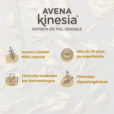 Avena Kinesia Gel de Baño Reparador. Gel de ducha nutritivo con avena coloidal 750 ml - pack de 4 unidades – foto 5