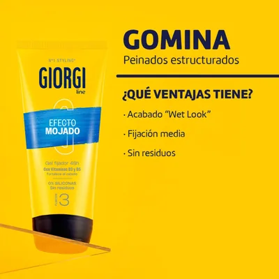 Giorgi Line Gomina Efecto Mojado 48H Fijación 3 Wet Look 170 ml - pack de 4 unidades – foto 5