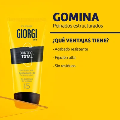 Giorgi Line Gomina Control Total 48H Fijación 5 Fácil de Retirar 170 ml - pack de 4 unidades – foto 5
