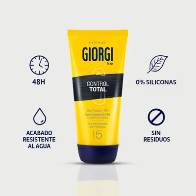 Giorgi Line Gomina Control Total 48H Fijación 5 Fácil de Retirar 170 ml - pack de 4 unidades – foto 6
