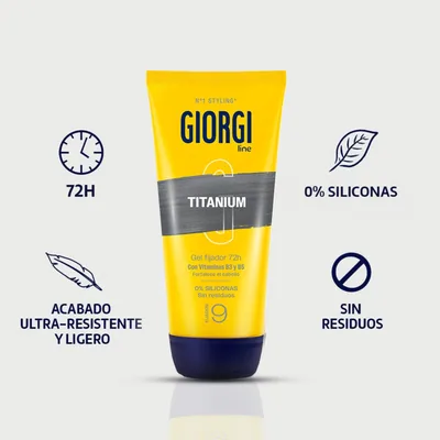 Giorgi Line Gomina Titanium 72H Fijación 9 Ultra Resistente 170 ml - pack de 4 unidades – foto 6