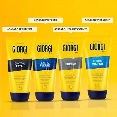 Giorgi Line Gomina Titanium 72H Fijación 9 Ultra Resistente 170 ml - pack de 4 unidades – foto 2